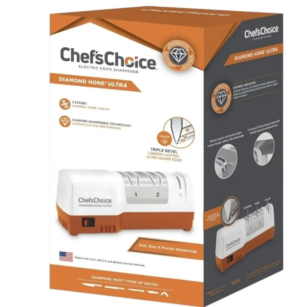 Chef’sChoice Diamond Hone Kitchen Knife Sharpener 2-Stage‎ USA-Made NEW/NIB!!